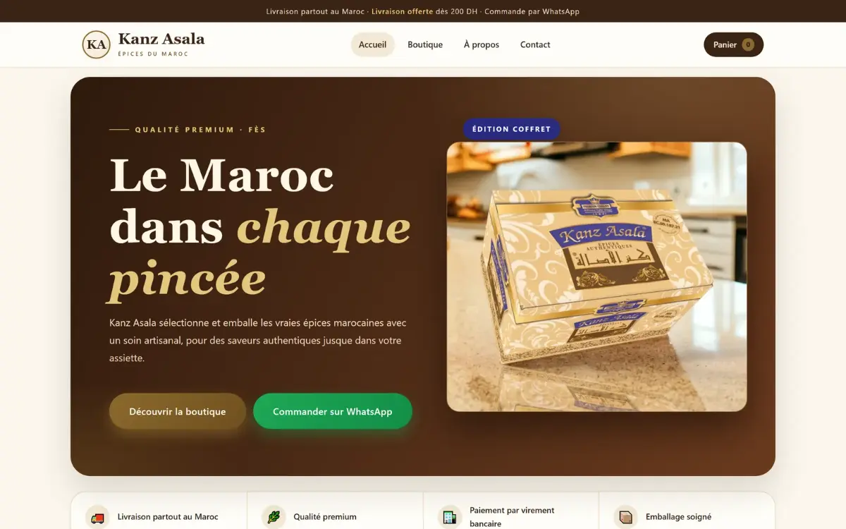 Website von Kanz Asala